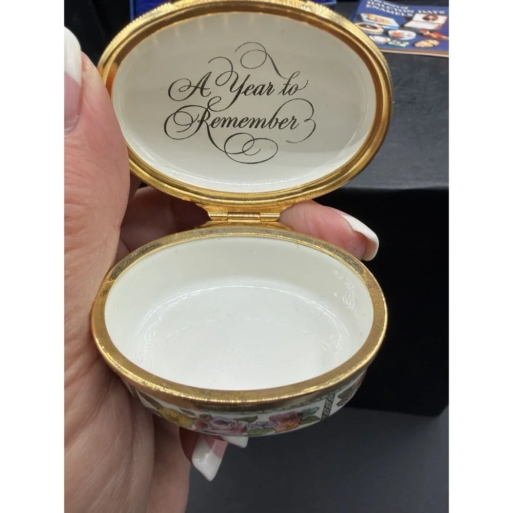 ✨📅 Halcyon Days Enamels 1983 Trinket Box – Vintage Collectible 📅✨